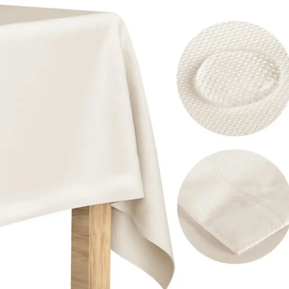 Obrus 120x240 Plamoodporny Klasyczny Elegant Krem