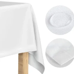 Obrus 140x400 Plamoodporny Klasyczny Elegant Biały