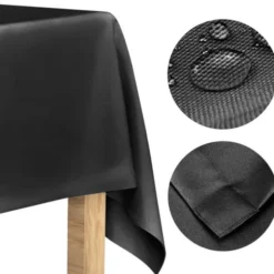Obrus 150x350 Plamoodporny Klasyczny Elegant Czerń