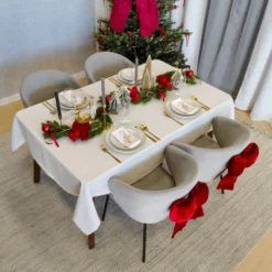 Obrus 140x340 Plamoodporny Klasyczny Elegant Krem
