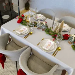 Obrus 150x240 Plamoodporny Klasyczny Elegant Szary