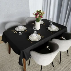 Obrus 110x160 Plamoodporny Klasyczny Elegant Czerń