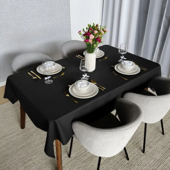 Obrus 120x180 Plamoodporny Klasyczny Elegant Czerń