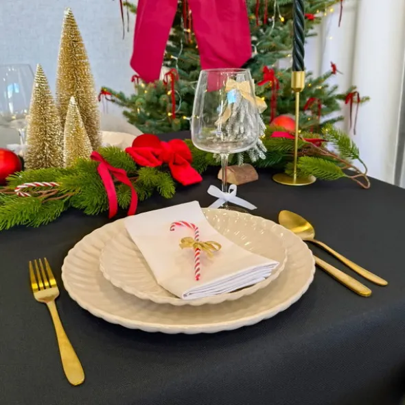 Obrus 120x180 Plamoodporny Klasyczny Elegant Czerń