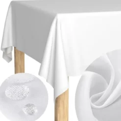 Obrus 140x200 Plamoodporny Klasyczny Savio Biały