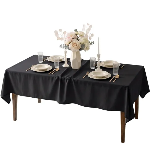 Obrus 140x220 Plamoodporny Surbo Czarny