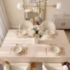 Obrus 140x300 Plamoodporny Surbo Śmietanka