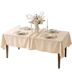 Obrus 140x300 Plamoodporny Surbo Śmietanka