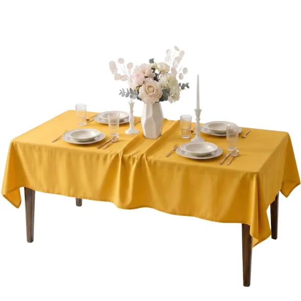 Obrus 140x240 Plamoodporny Surbo Musztarda