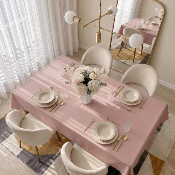 Obrus 150x350 Plamoodporny Surbo Pudrowy Róż
