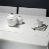 Obrus 140 x 280 Plamoodporny z Mereżką wz. 240_Bia
