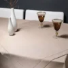 Obrus 140 x 350 Plamoodporny z Mereżką wz. 240_Beż