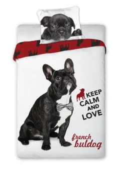 Pościel Młodzieżowa Bawełniana Best Friends Dog Keep Calm 314 140x200NP 2 części 70x90
