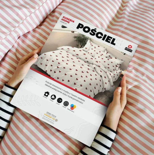 Pościel 160 x 200 3cz Gładka Eusebia Home 01