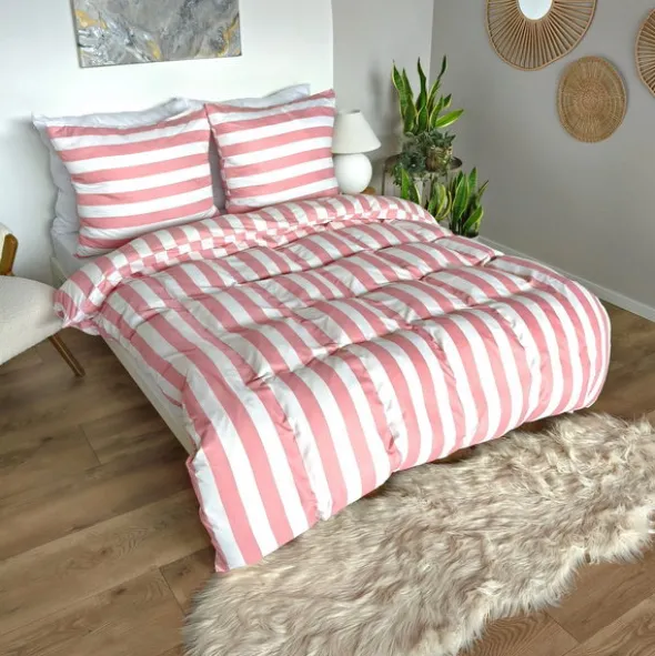 Pościel 160 x 200 3cz Mikrofibra w Pasy Eusebia Home 05