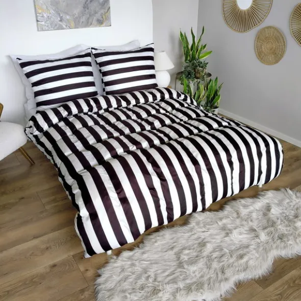 Pościel 140 x 200 2cz Mikrofibra w Pasy Eusebia Home 03