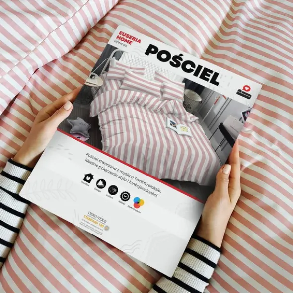 Pościel 140 x 200 2cz Mikrofibra w Pasy Eusebia Home 05