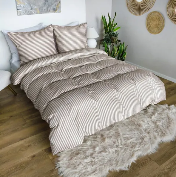 Pościel 140 x 200 2cz Mikrofibra w Pasy Eusebia Home 13