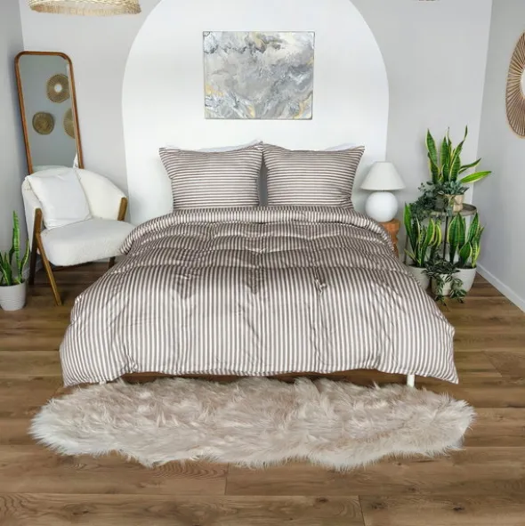 Pościel 140 x 200 2cz Mikrofibra w Pasy Eusebia Home 13