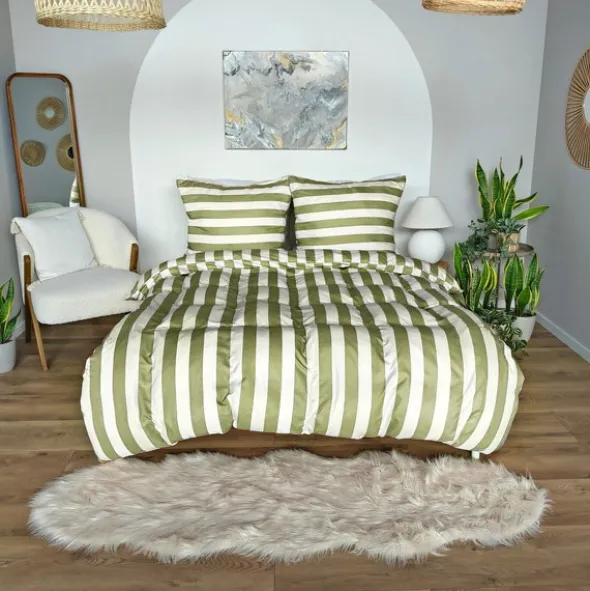 Pościel 160 x 200 3cz Mikrofibra w Pasy Eusebia Home 08
