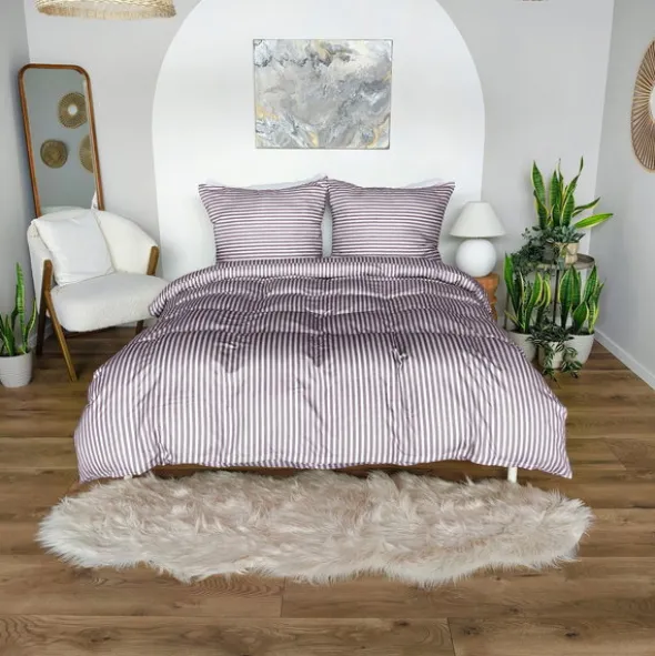 Pościel 140 x 200 2cz Mikrofibra w Pasy Eusebia Home 02