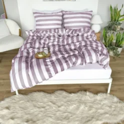Pościel 220 x 200 3cz Mikrofibra w Pasy Eusebia Home 09