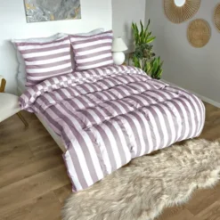 Pościel 220 x 200 3cz Mikrofibra w Pasy Eusebia Home 09