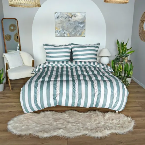 Pościel 140 x 200 2cz Mikrofibra w Pasy Eusebia Home 07