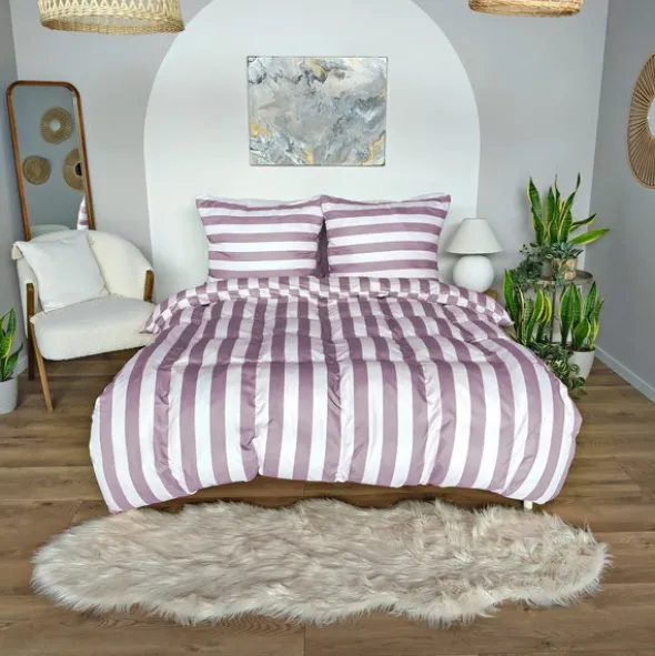 Pościel 140 x 200 2cz Mikrofibra w Pasy Eusebia Home 09