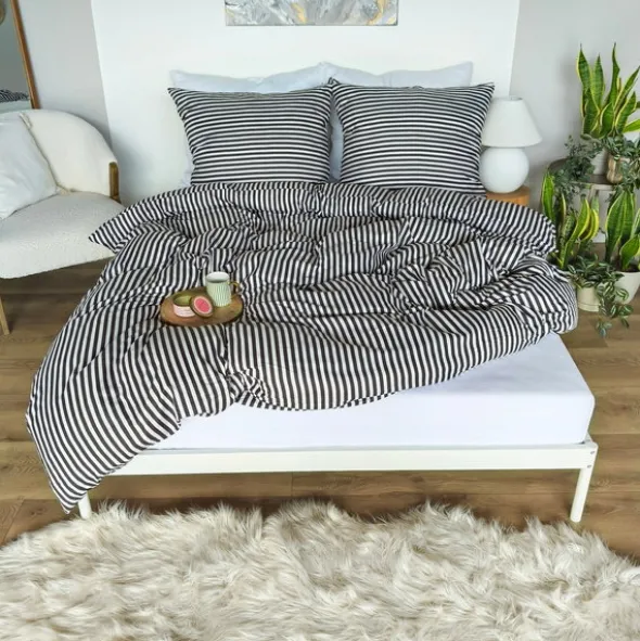 Pościel 140 x 200 2cz Mikrofibra w Pasy Eusebia Home 10