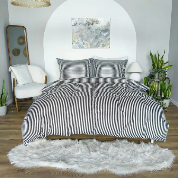 Pościel 140 x 200 2cz Mikrofibra w Pasy Eusebia Home 10