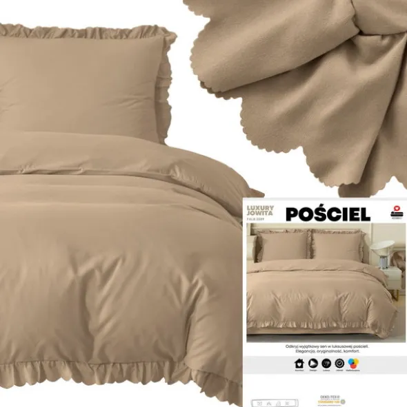 Pościel 160 x 200 3cz z Falbaną Luxury Jowita 02
