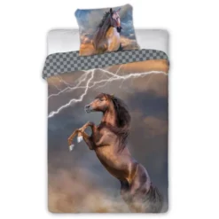 Pościel 160 x 200 Młodzieżowa Horses 003 Piorun
