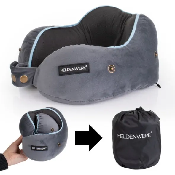 Poduszka Podróżna Rogal Memory z Kapturem Comfy 01