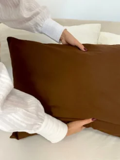 Poszewka Bawełna 70 x 80 Jednolita Ola Grafitowa Grafit