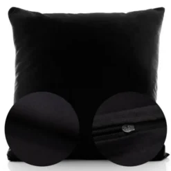 Poszewka Bawełna 50 x 50 Jednolita Ola Czarna Black
