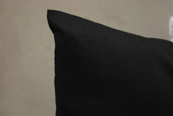 Poszewka Bawełna 70 x 80 Jednolita Ola Czarna Black