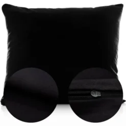 Poszewka Bawełna 70 x 80 Jednolita Ola Czarna Black