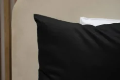 Poszewka Bawełna 50 x 60 Jednolita Ola Czarna Black