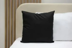 Poszewka Bawełna 50 x 60 Jednolita Ola Czarna Black