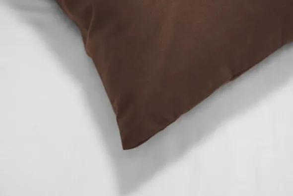 Poszewka Bawełna 40 x 60 Jednolita Ola Brąz Brązowa