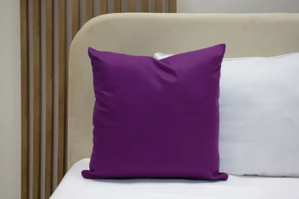 Poszewka Bawełna 70 x 80 Jednolita Ola Śliwka Fiolet