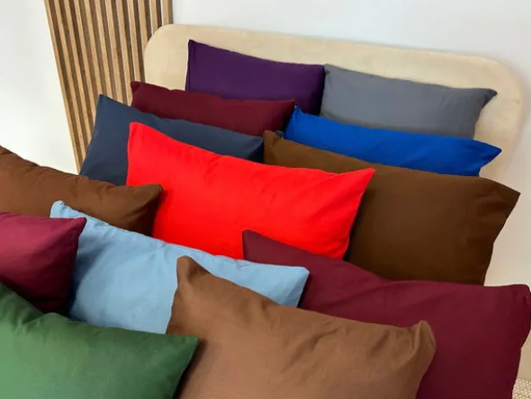 Poszewka Bawełna 70 x 80 Jednolita Ola Bordo Bordowa