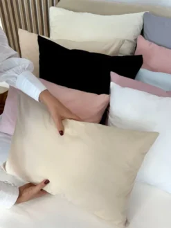 Poszewka Bawełna 70 x 80 Jednolita Ola Szary Szarość