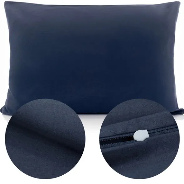 Poszewka Bawełna 50 x 80 Jednolita Ola Granat Navy