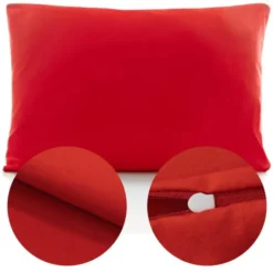 Poszewka Bawełna 50 x 80 Jednolita Ola Czerwony Red