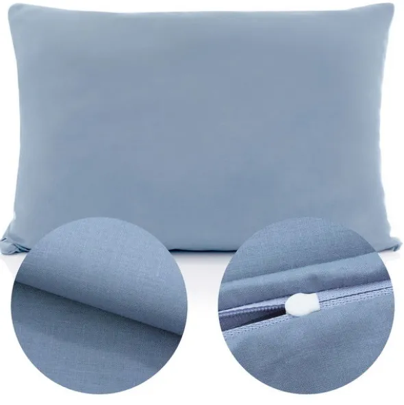 Poszewka Bawełna 50 x 80 Jednolita Ola Niebieski Blue