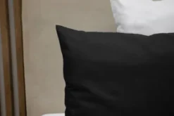 Poszewka Bawełna 50 x 80 Jednolita Ola Czarna Black