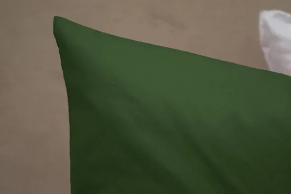 Poszewka Bawełna 50 x 60 Jednolita Ola Zieleń Butelkowa