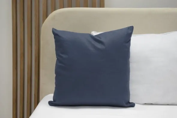 Poszewka Bawełna 50 x 50 Jednolita Ola Granat Navy